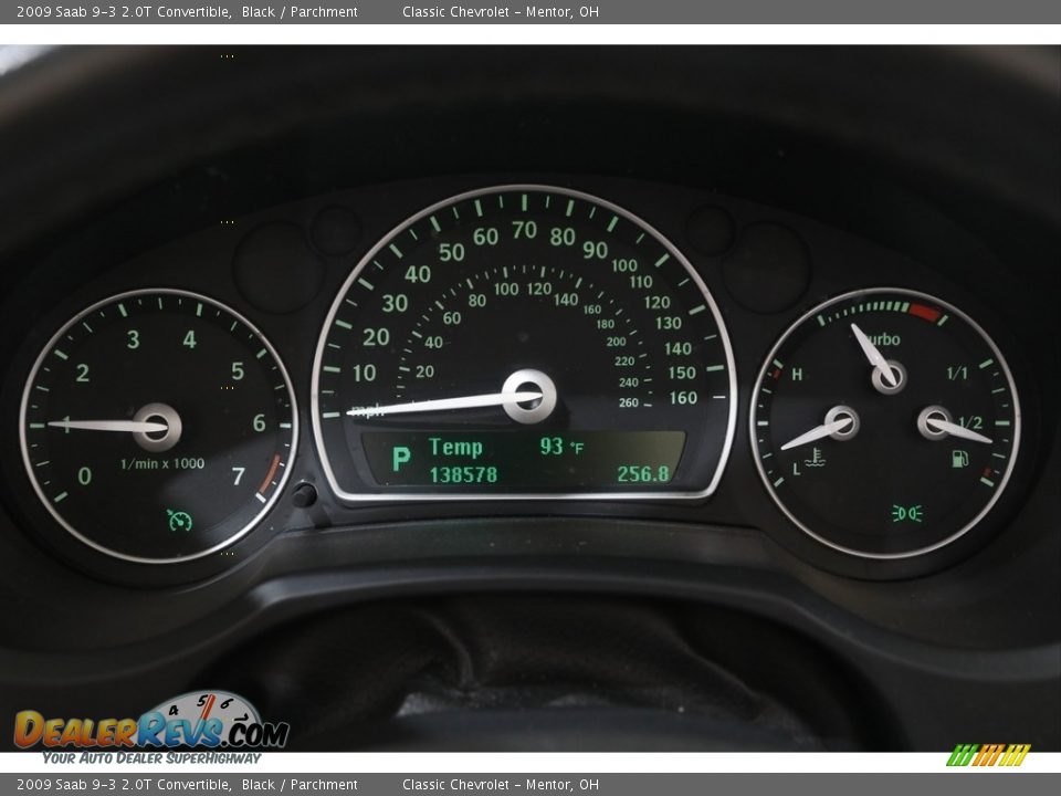 2009 Saab 9-3 2.0T Convertible Gauges Photo #9