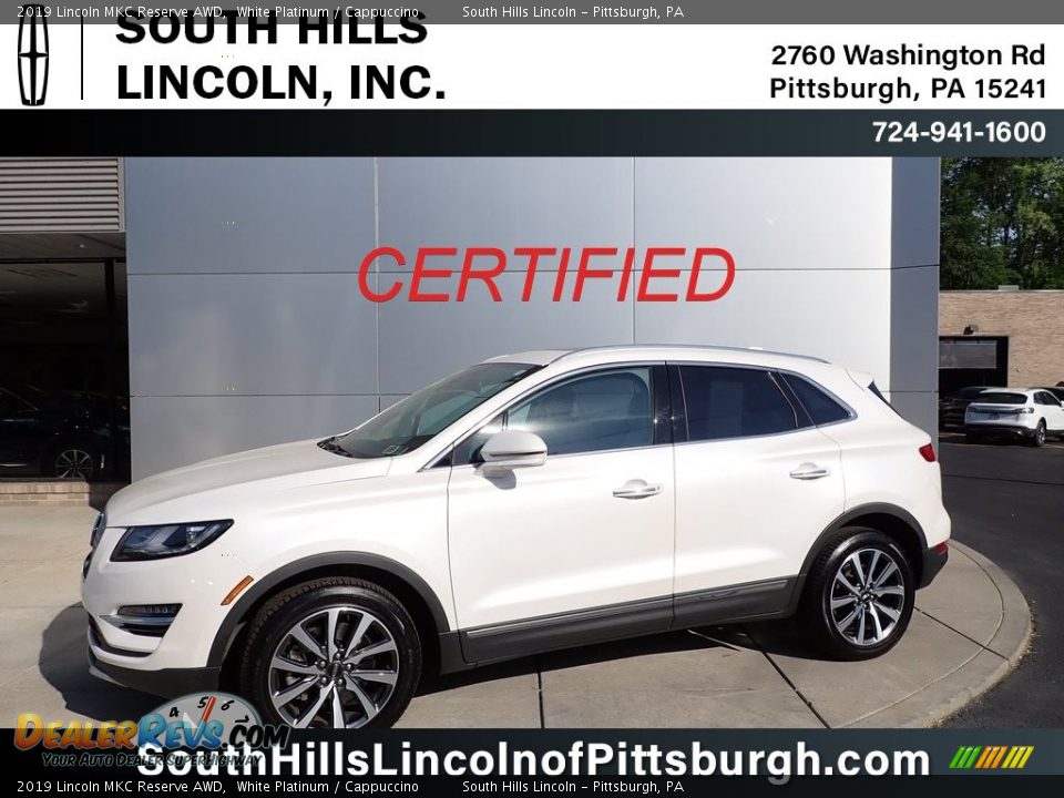 2019 Lincoln MKC Reserve AWD White Platinum / Cappuccino Photo #1