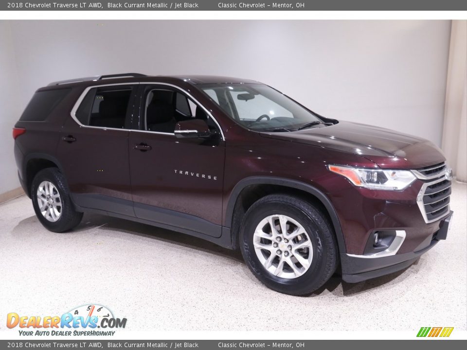 2018 Chevrolet Traverse LT AWD Black Currant Metallic / Jet Black Photo #1