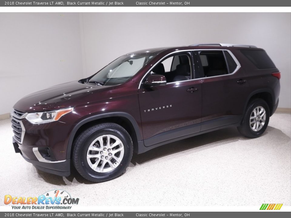 2018 Chevrolet Traverse LT AWD Black Currant Metallic / Jet Black Photo #3