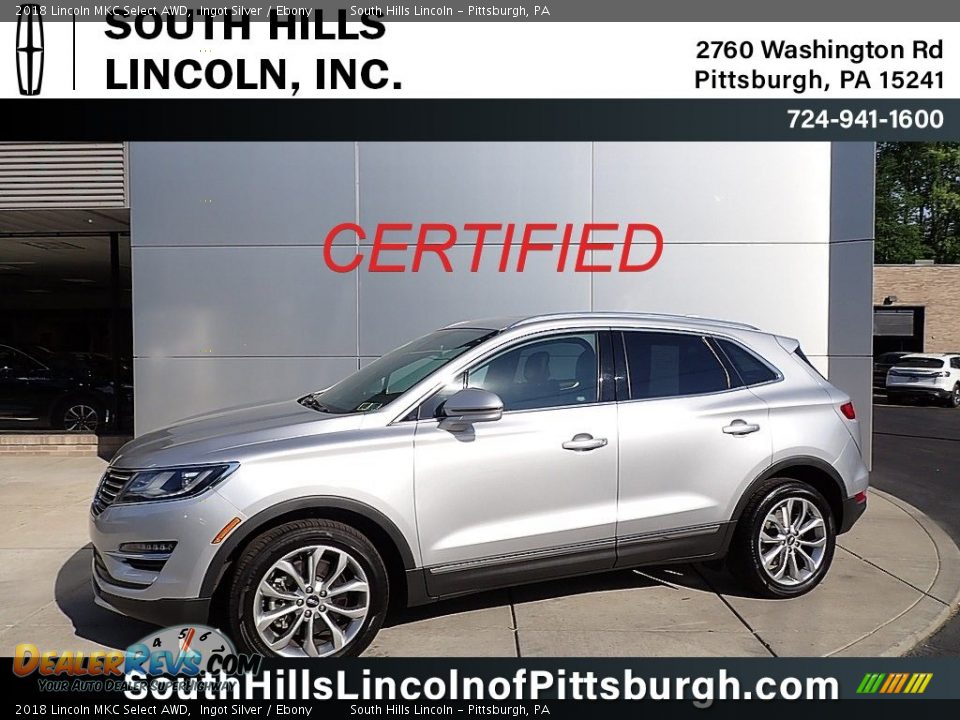 2018 Lincoln MKC Select AWD Ingot Silver / Ebony Photo #1