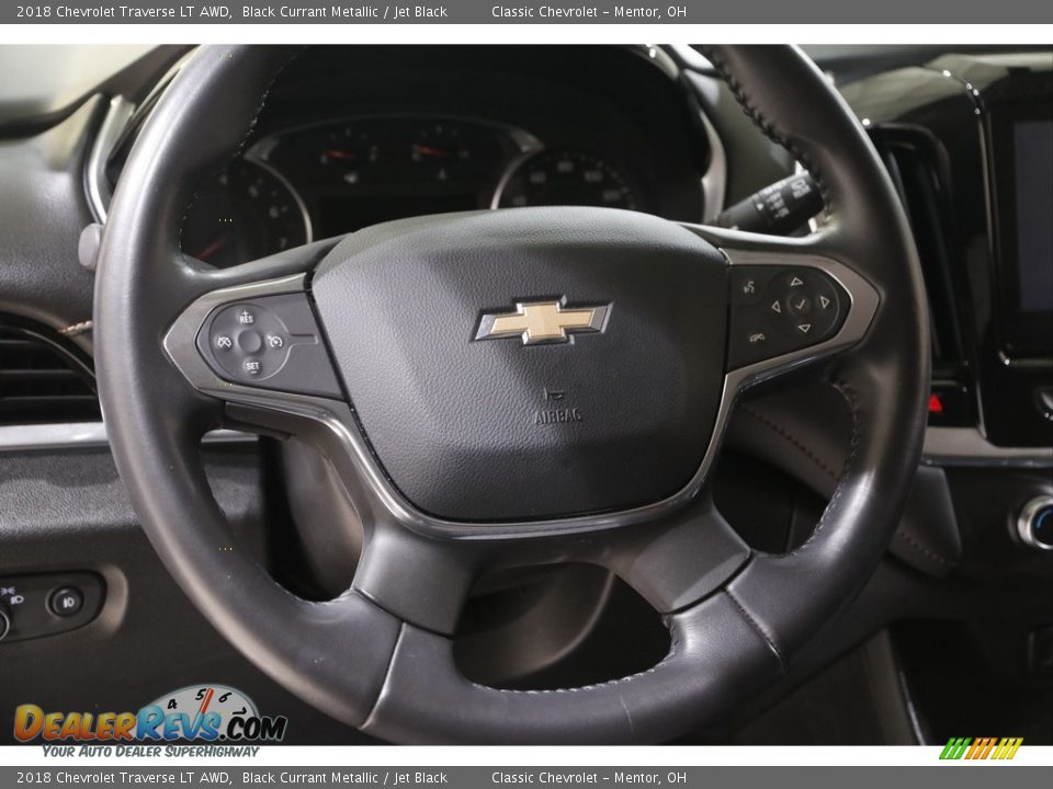 2018 Chevrolet Traverse LT AWD Black Currant Metallic / Jet Black Photo #7