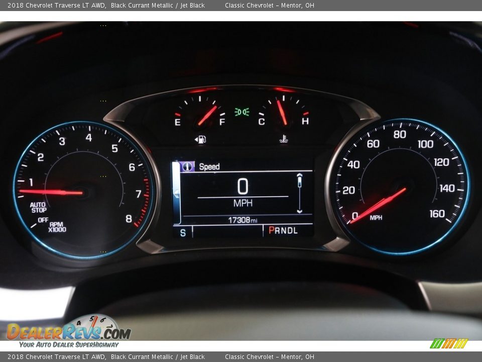 2018 Chevrolet Traverse LT AWD Black Currant Metallic / Jet Black Photo #8