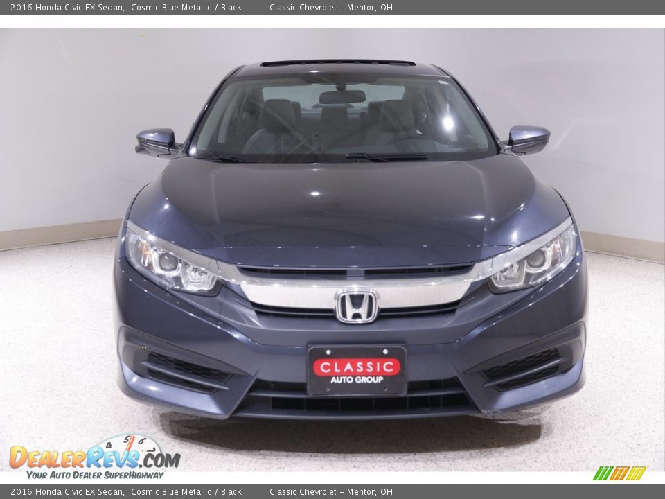 2016 Honda Civic EX Sedan Cosmic Blue Metallic / Black Photo #2