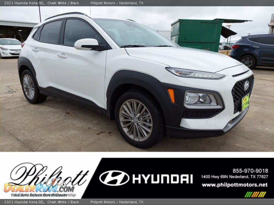 2021 Hyundai Kona SEL Chalk White / Black Photo #1