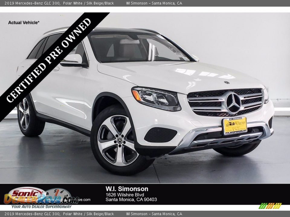 2019 Mercedes-Benz GLC 300 Polar White / Silk Beige/Black Photo #1