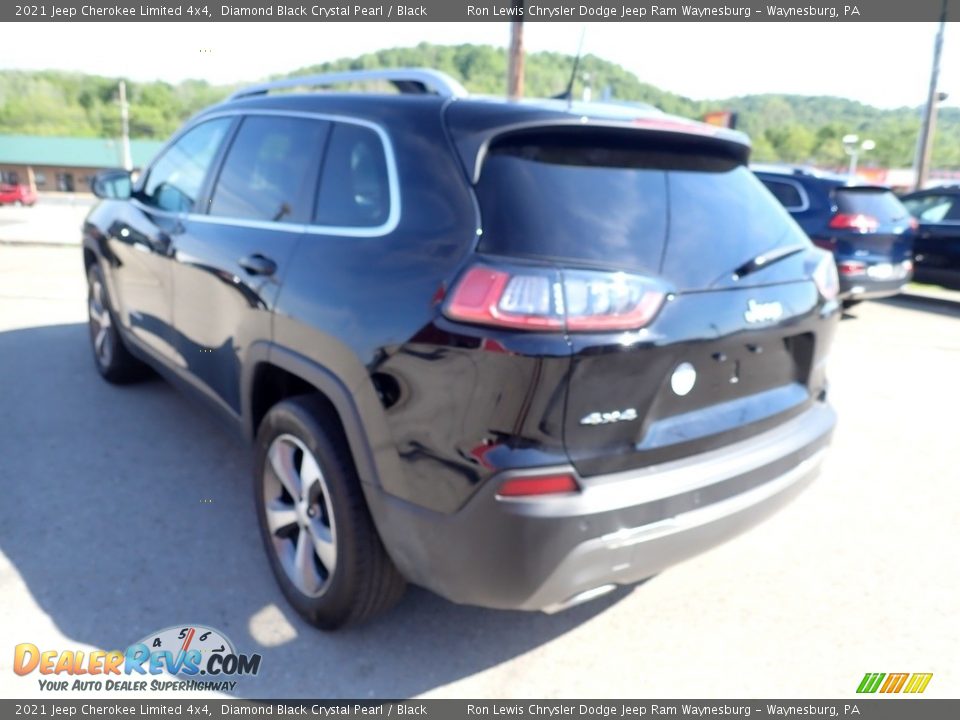 2021 Jeep Cherokee Limited 4x4 Diamond Black Crystal Pearl / Black Photo #3