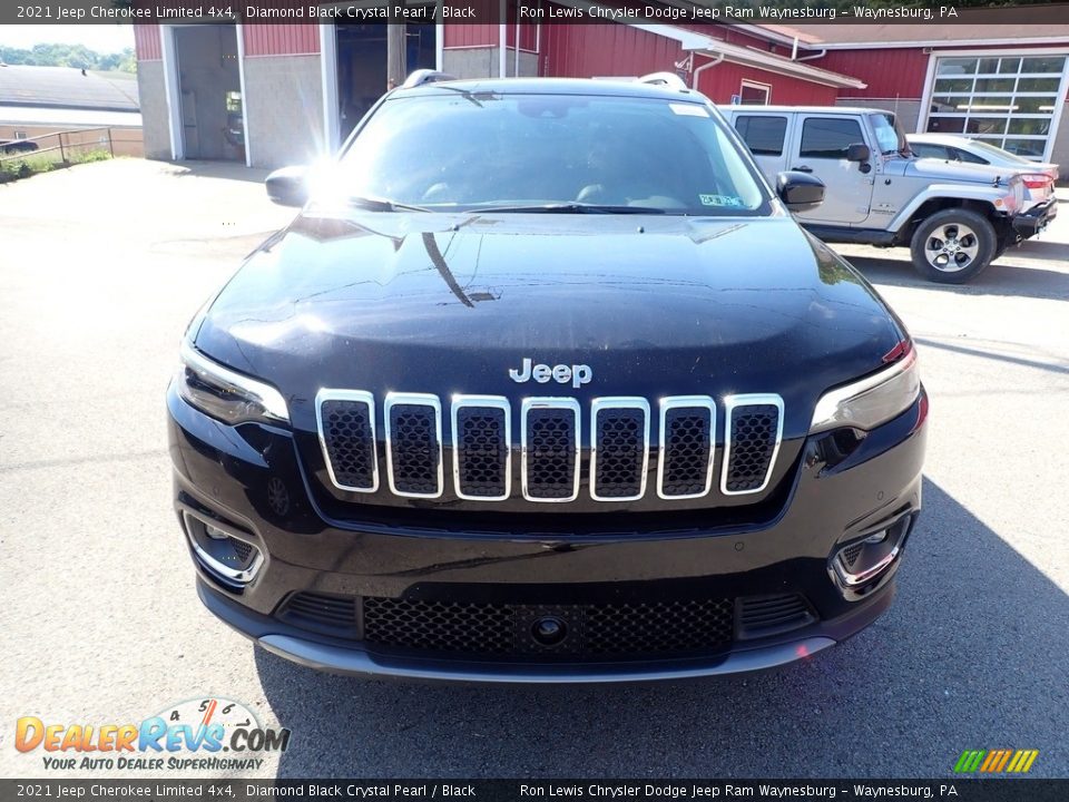 2021 Jeep Cherokee Limited 4x4 Diamond Black Crystal Pearl / Black Photo #8