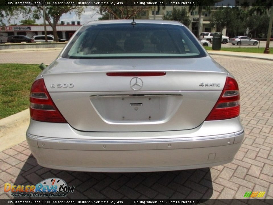 2005 Mercedes-Benz E 500 4Matic Sedan Brilliant Silver Metallic / Ash Photo #3
