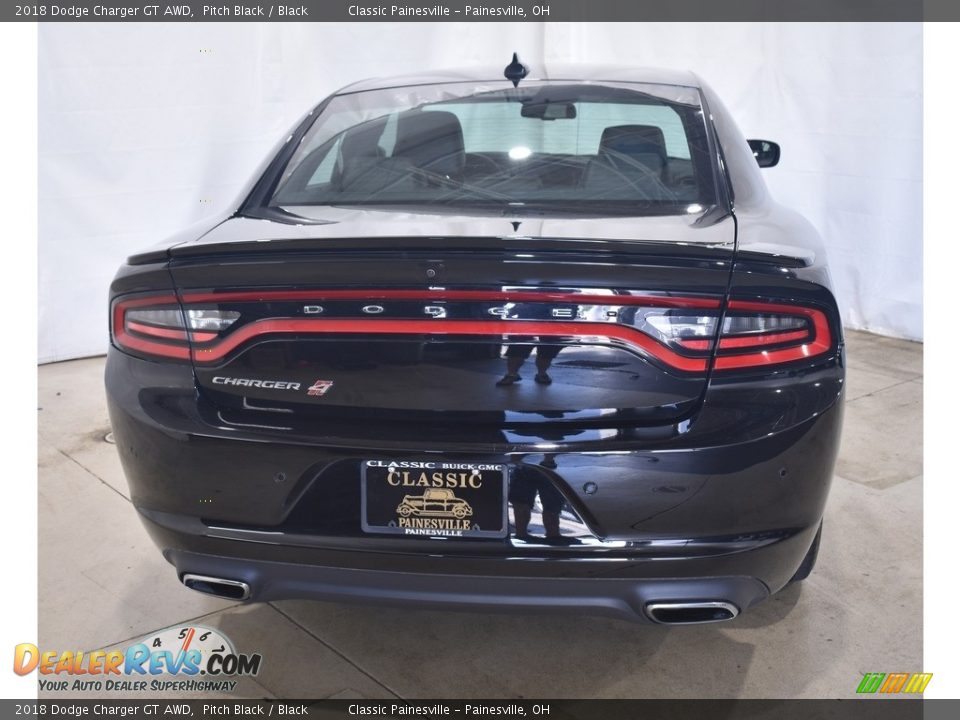 2018 Dodge Charger GT AWD Pitch Black / Black Photo #3