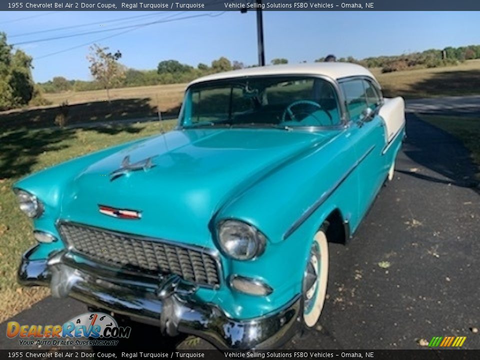 Front 3/4 View of 1955 Chevrolet Bel Air 2 Door Coupe Photo #1