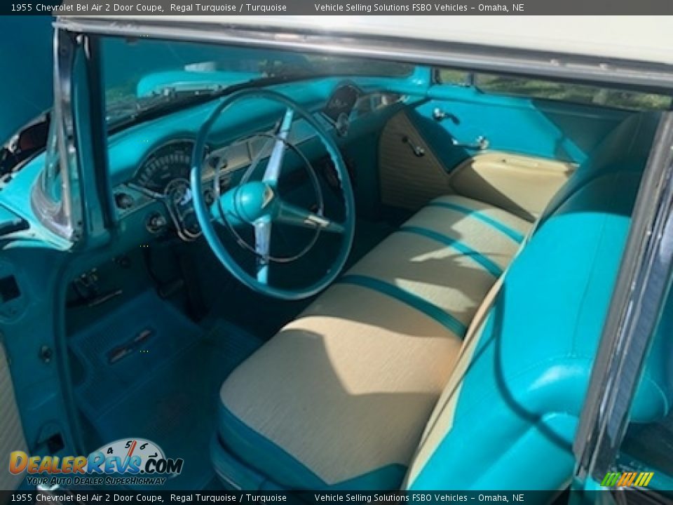 Turquoise Interior - 1955 Chevrolet Bel Air 2 Door Coupe Photo #3