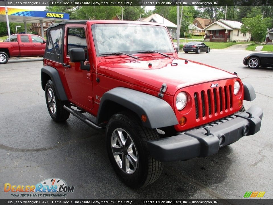 2009 Jeep Wrangler X 4x4 Flame Red / Dark Slate Gray/Medium Slate Gray Photo #5