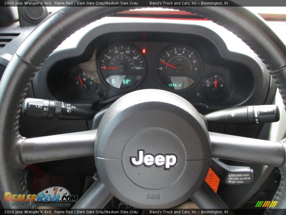 2009 Jeep Wrangler X 4x4 Flame Red / Dark Slate Gray/Medium Slate Gray Photo #9
