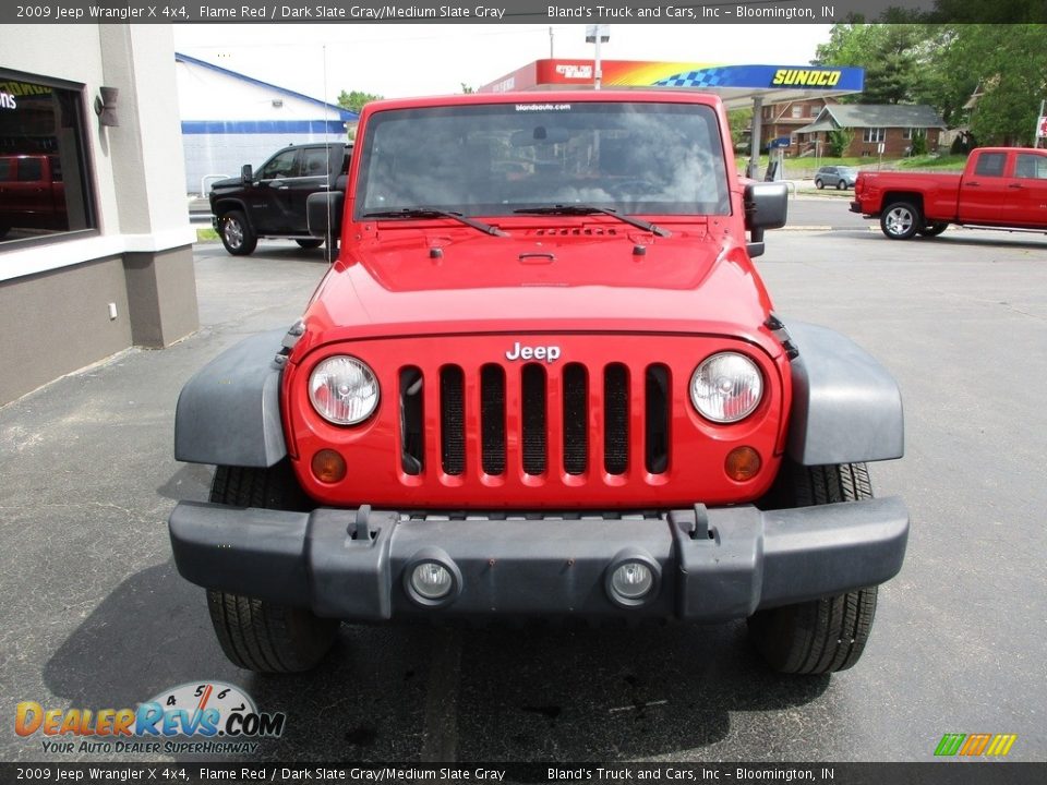 2009 Jeep Wrangler X 4x4 Flame Red / Dark Slate Gray/Medium Slate Gray Photo #18