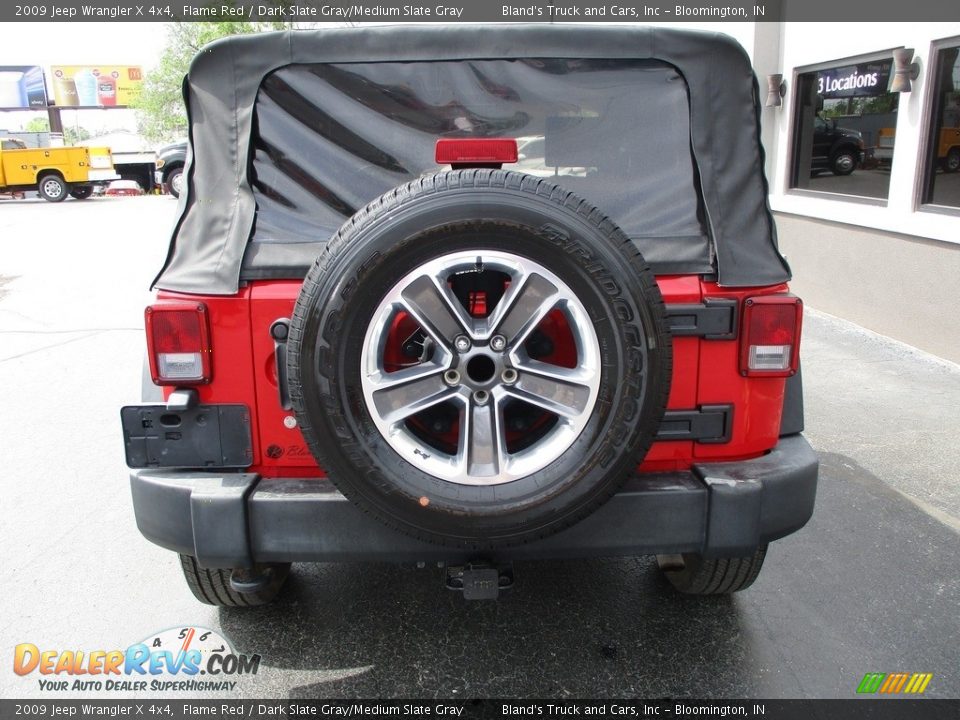 2009 Jeep Wrangler X 4x4 Flame Red / Dark Slate Gray/Medium Slate Gray Photo #21