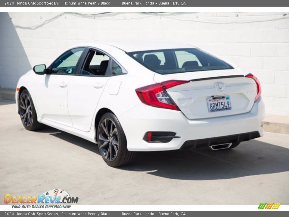 2020 Honda Civic Sport Sedan Platinum White Pearl / Black Photo #2