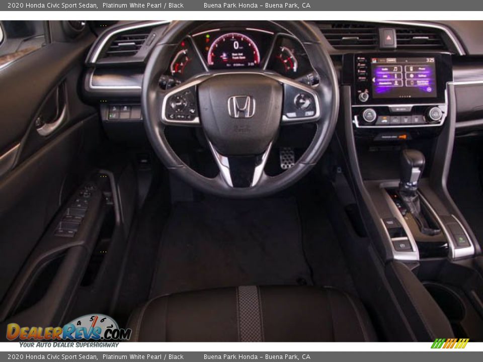 2020 Honda Civic Sport Sedan Platinum White Pearl / Black Photo #5