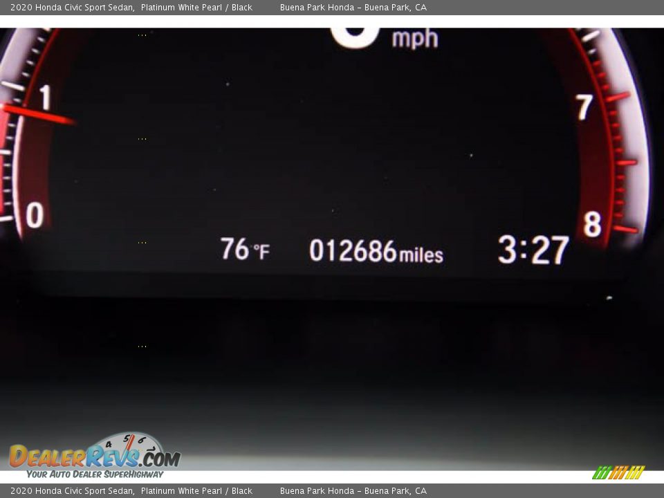 2020 Honda Civic Sport Sedan Platinum White Pearl / Black Photo #6
