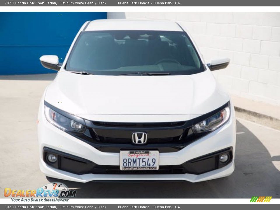 2020 Honda Civic Sport Sedan Platinum White Pearl / Black Photo #7
