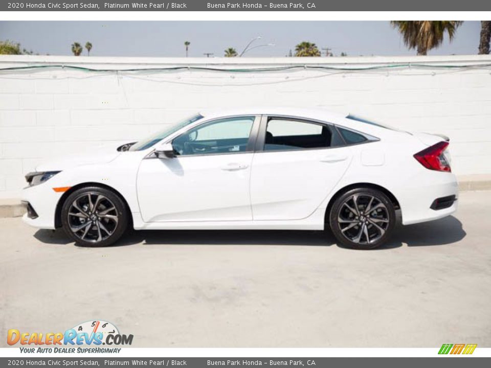 2020 Honda Civic Sport Sedan Platinum White Pearl / Black Photo #8