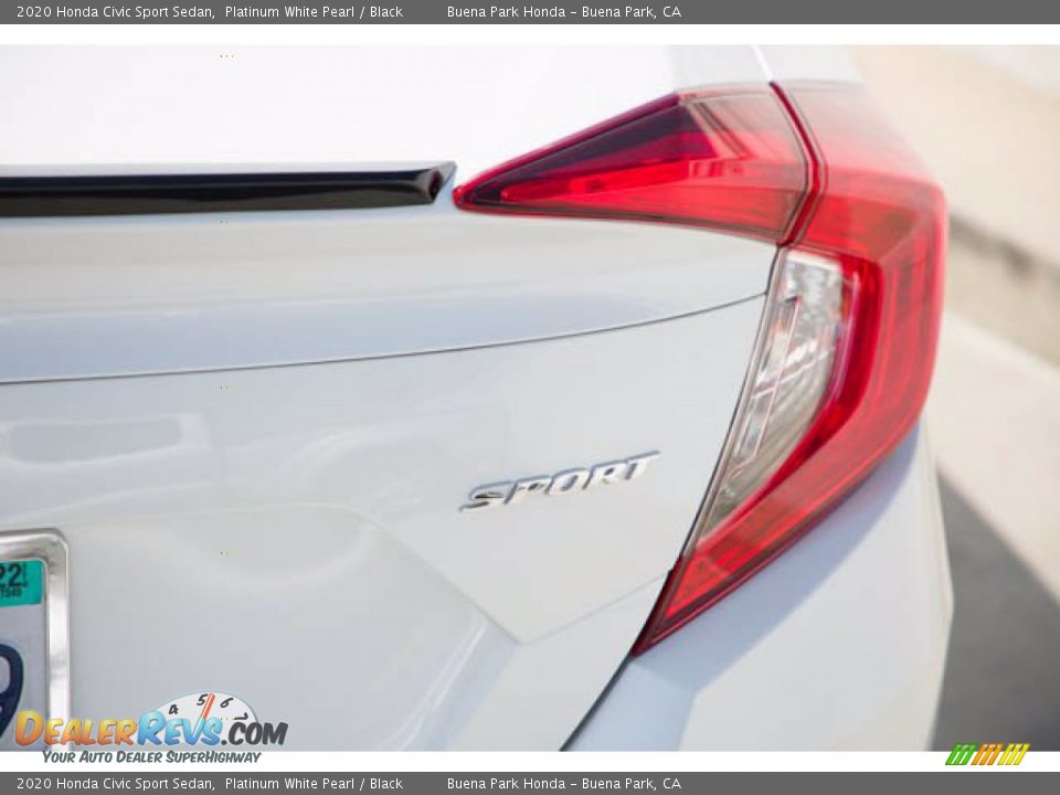 2020 Honda Civic Sport Sedan Platinum White Pearl / Black Photo #11