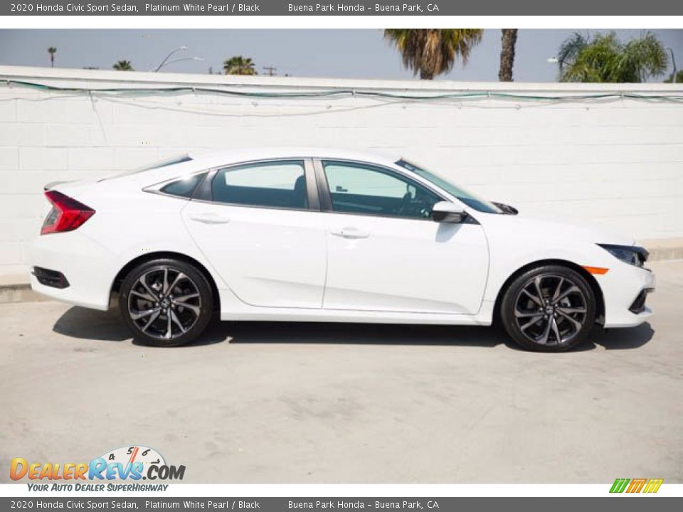 2020 Honda Civic Sport Sedan Platinum White Pearl / Black Photo #12