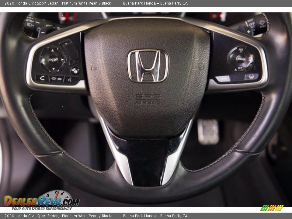 2020 Honda Civic Sport Sedan Platinum White Pearl / Black Photo #13