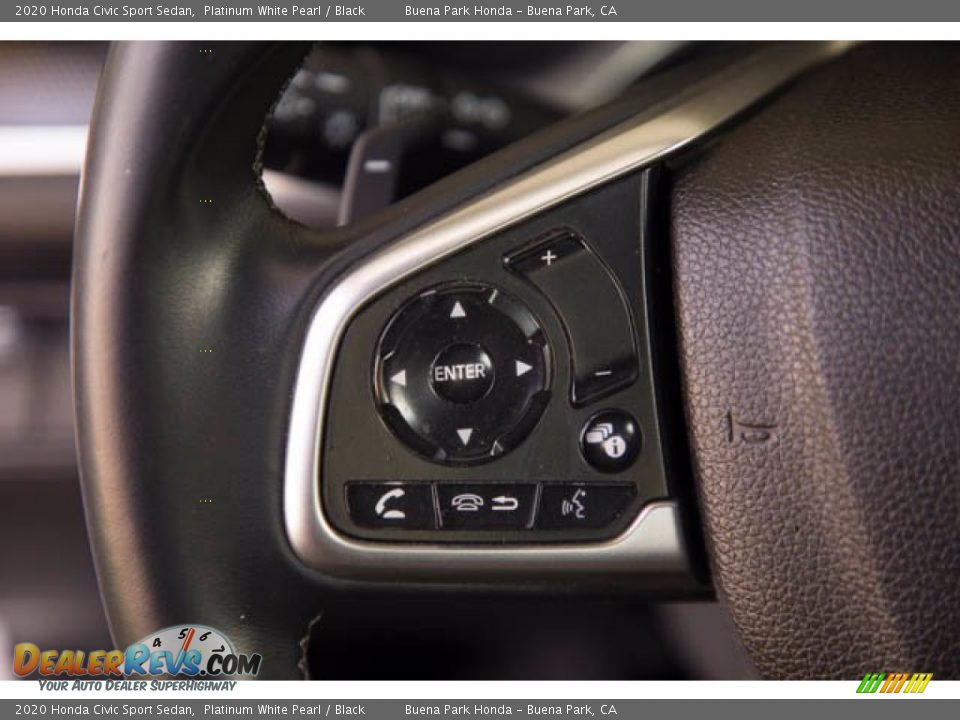 2020 Honda Civic Sport Sedan Platinum White Pearl / Black Photo #14