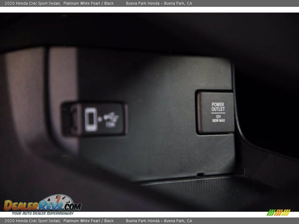 2020 Honda Civic Sport Sedan Platinum White Pearl / Black Photo #17