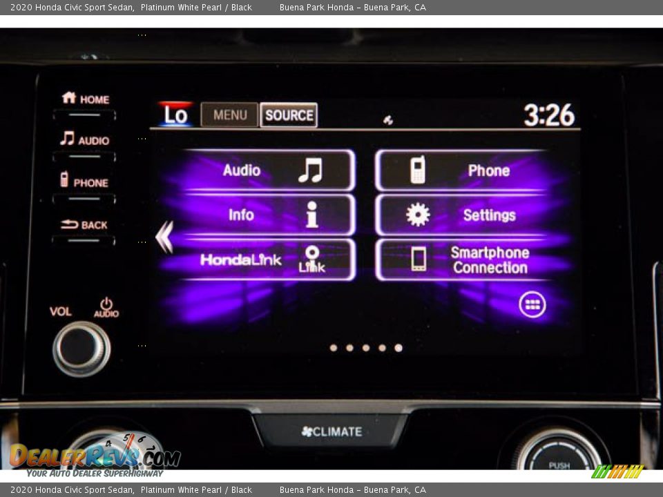 2020 Honda Civic Sport Sedan Platinum White Pearl / Black Photo #25
