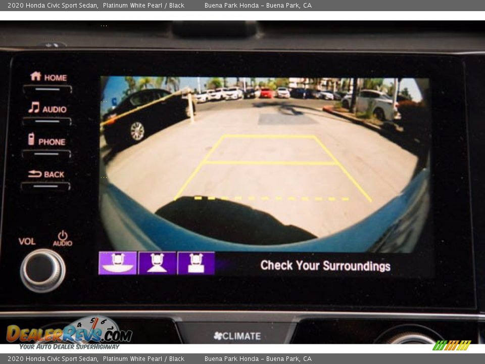 2020 Honda Civic Sport Sedan Platinum White Pearl / Black Photo #26