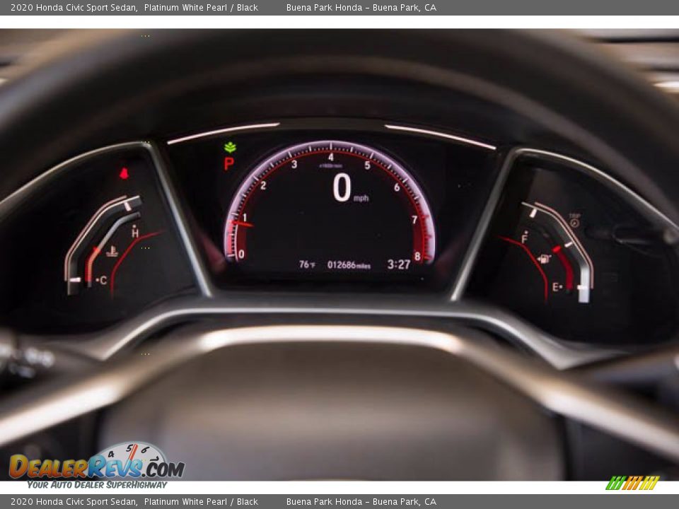 2020 Honda Civic Sport Sedan Platinum White Pearl / Black Photo #27