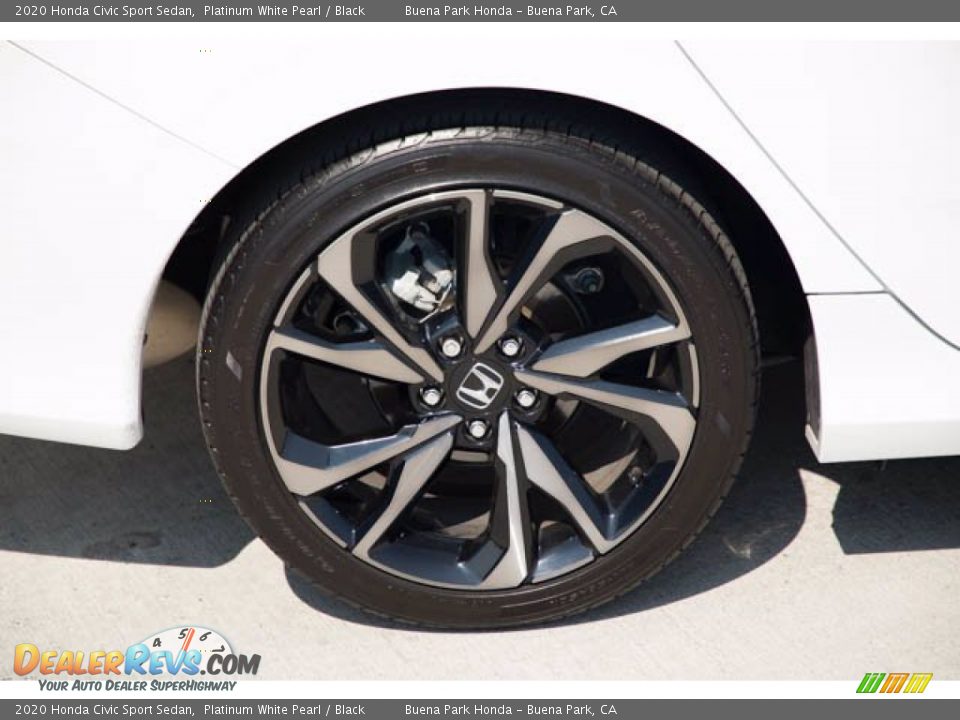 2020 Honda Civic Sport Sedan Platinum White Pearl / Black Photo #34