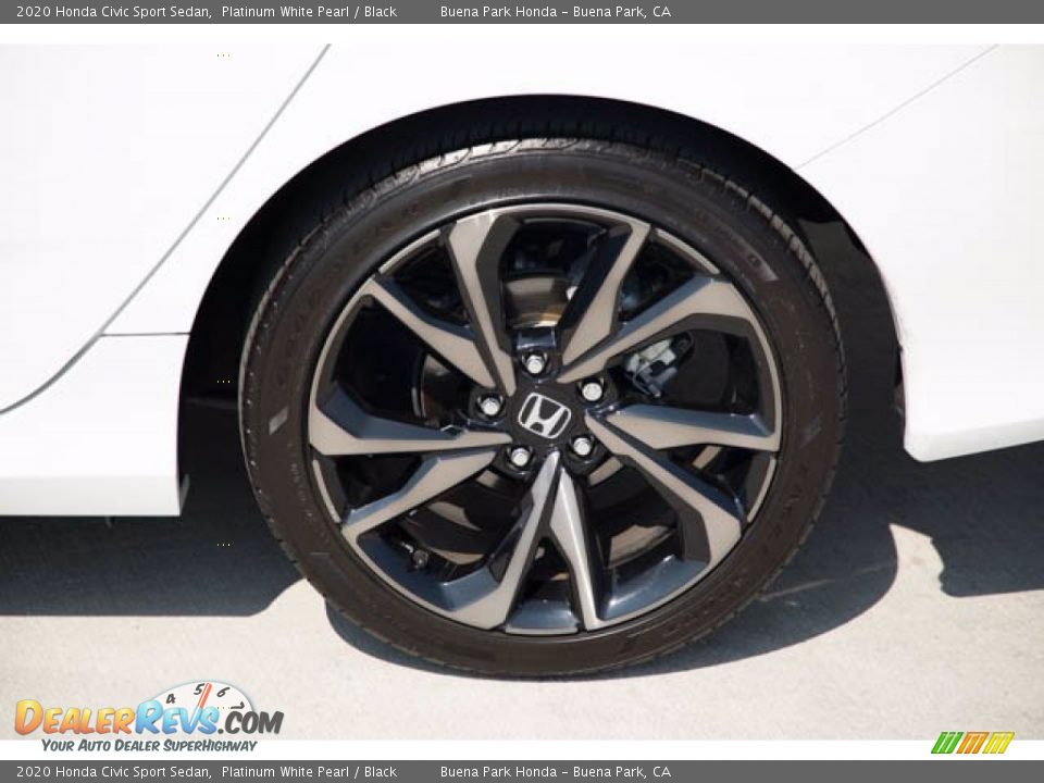 2020 Honda Civic Sport Sedan Platinum White Pearl / Black Photo #36