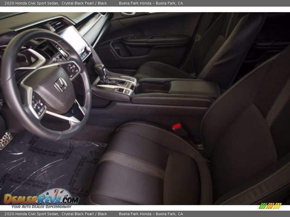 2020 Honda Civic Sport Sedan Crystal Black Pearl / Black Photo #3