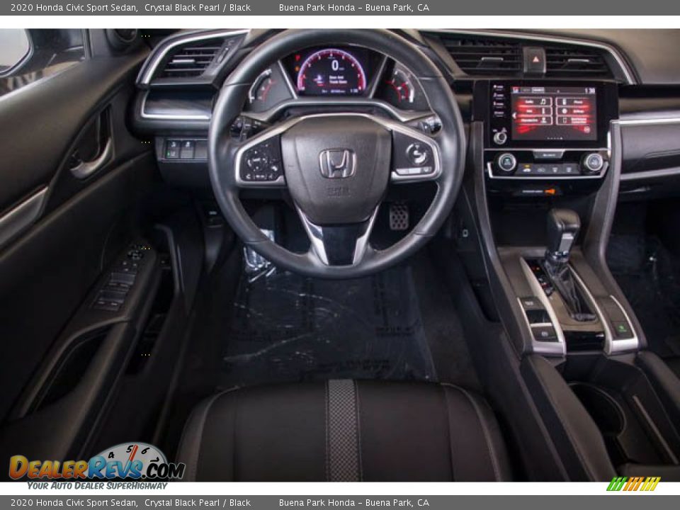 2020 Honda Civic Sport Sedan Crystal Black Pearl / Black Photo #5