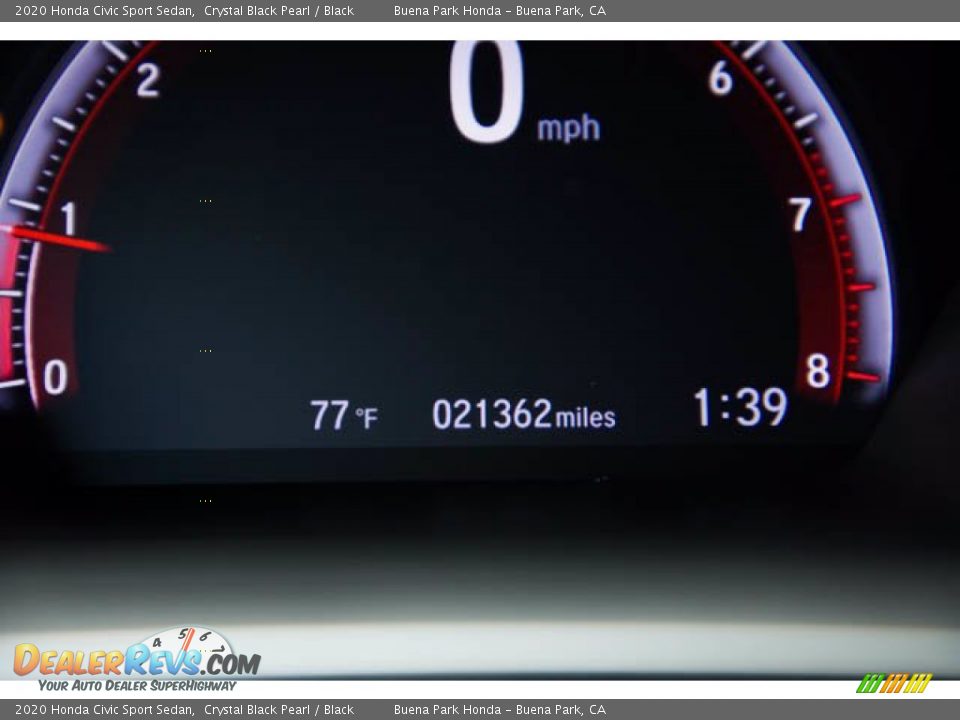2020 Honda Civic Sport Sedan Crystal Black Pearl / Black Photo #6