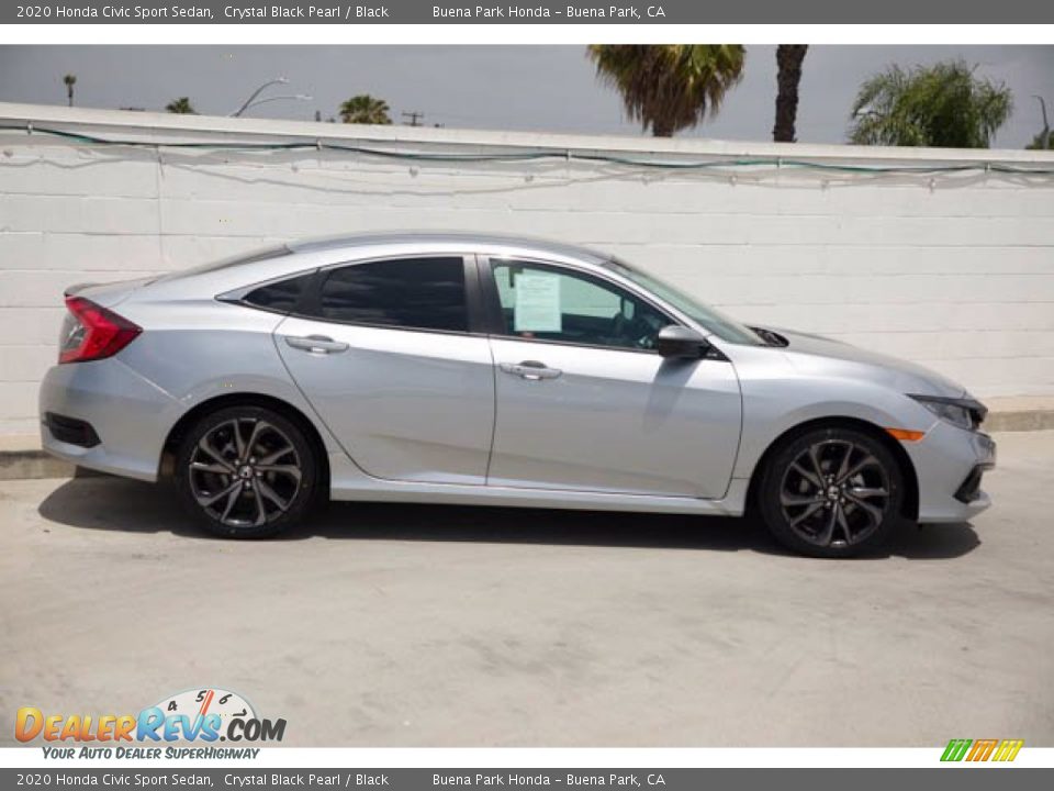 2020 Honda Civic Sport Sedan Crystal Black Pearl / Black Photo #12
