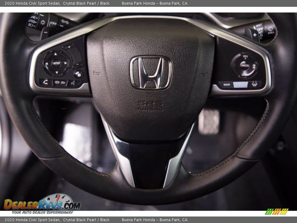 2020 Honda Civic Sport Sedan Crystal Black Pearl / Black Photo #13