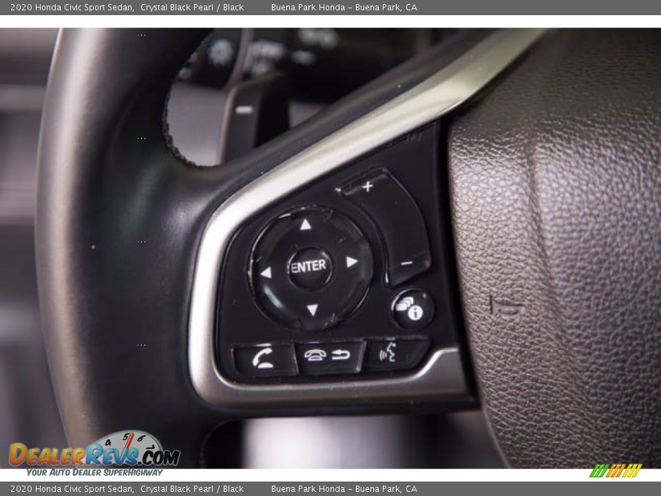 2020 Honda Civic Sport Sedan Crystal Black Pearl / Black Photo #14