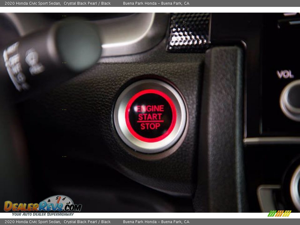 2020 Honda Civic Sport Sedan Crystal Black Pearl / Black Photo #16