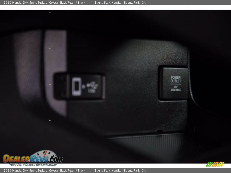 2020 Honda Civic Sport Sedan Crystal Black Pearl / Black Photo #17