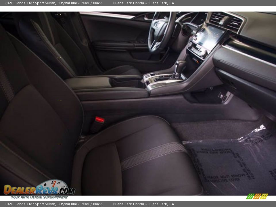 2020 Honda Civic Sport Sedan Crystal Black Pearl / Black Photo #24