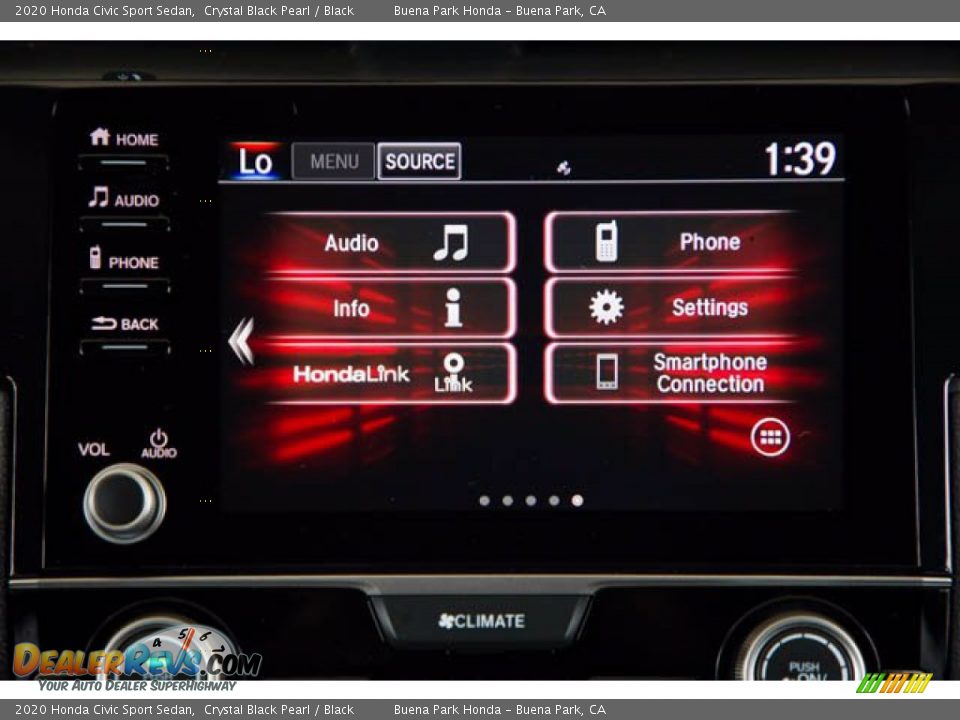 2020 Honda Civic Sport Sedan Crystal Black Pearl / Black Photo #26