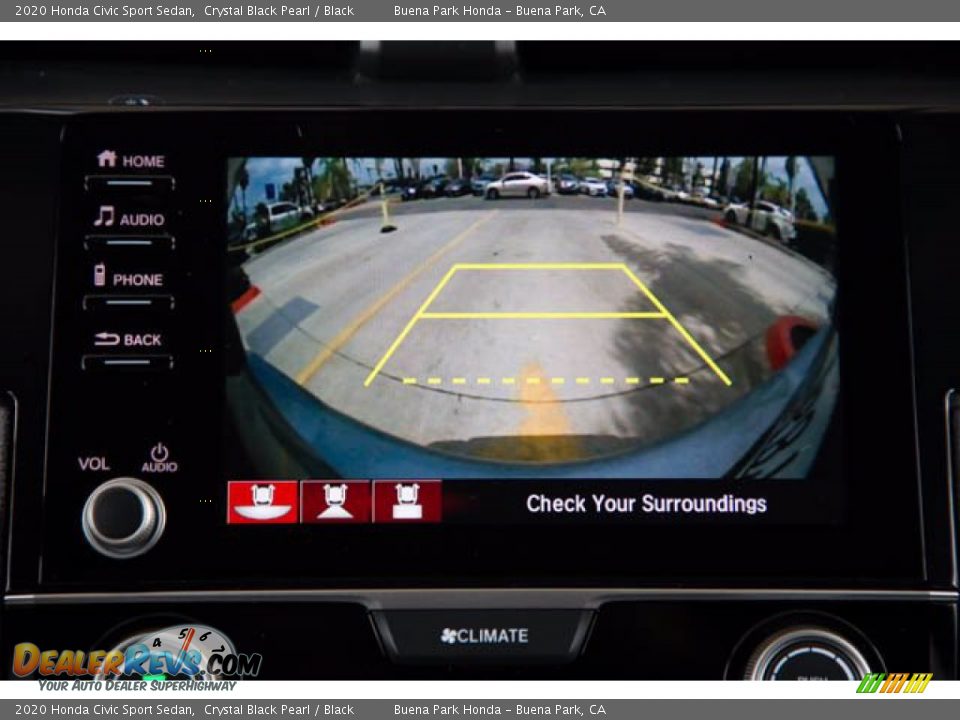 2020 Honda Civic Sport Sedan Crystal Black Pearl / Black Photo #27