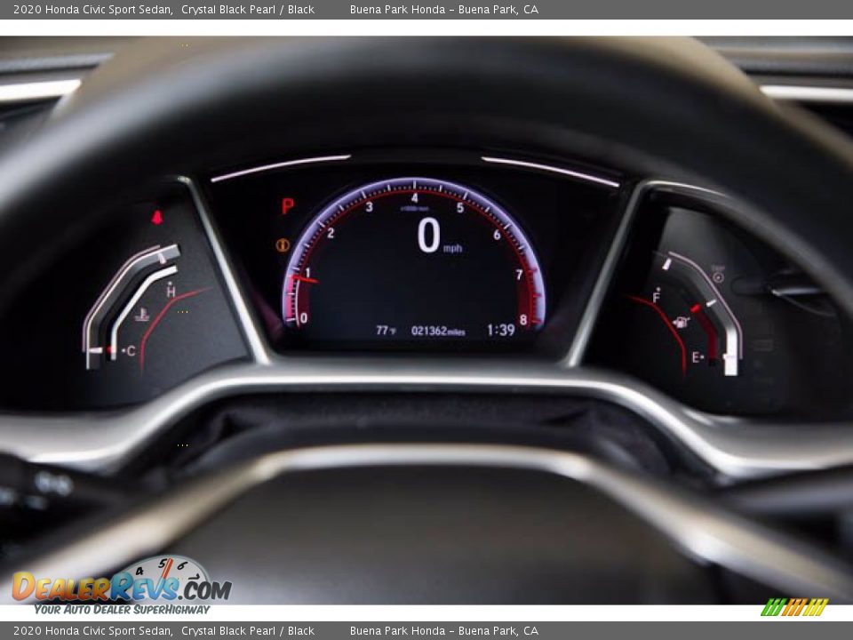 2020 Honda Civic Sport Sedan Crystal Black Pearl / Black Photo #28