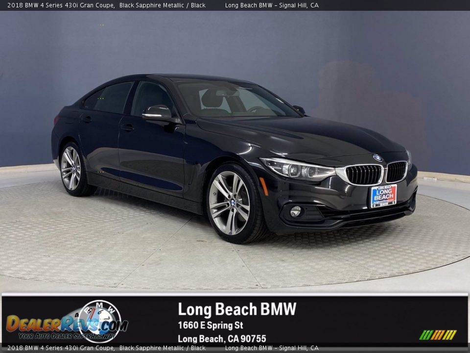 2018 BMW 4 Series 430i Gran Coupe Black Sapphire Metallic / Black Photo #1