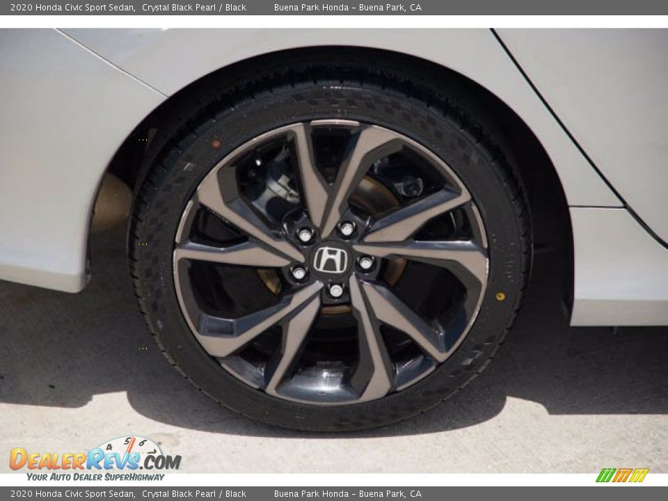 2020 Honda Civic Sport Sedan Crystal Black Pearl / Black Photo #35