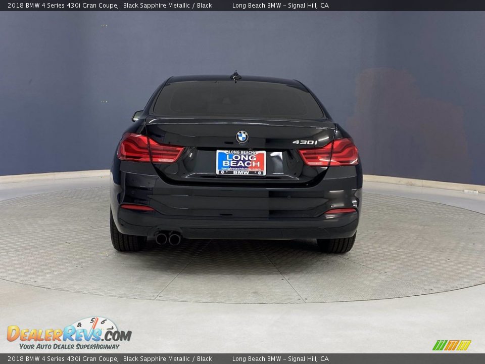 2018 BMW 4 Series 430i Gran Coupe Black Sapphire Metallic / Black Photo #4